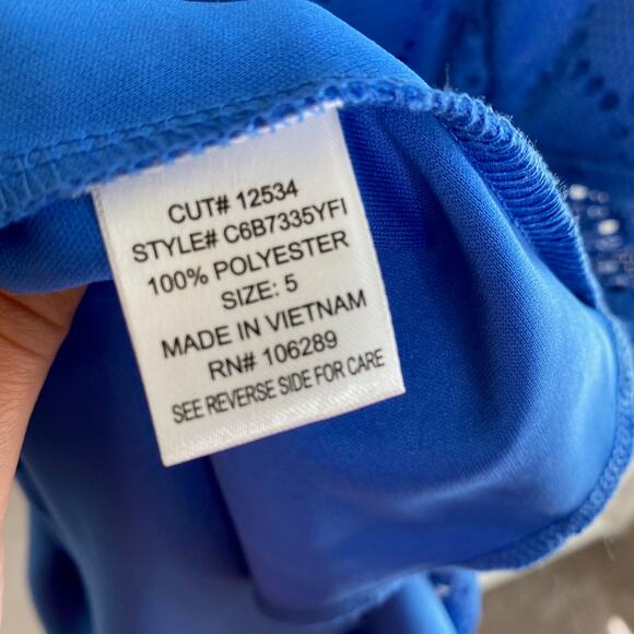 Trixxi blue lace fit and flare mini dress - Picture 9 of 9